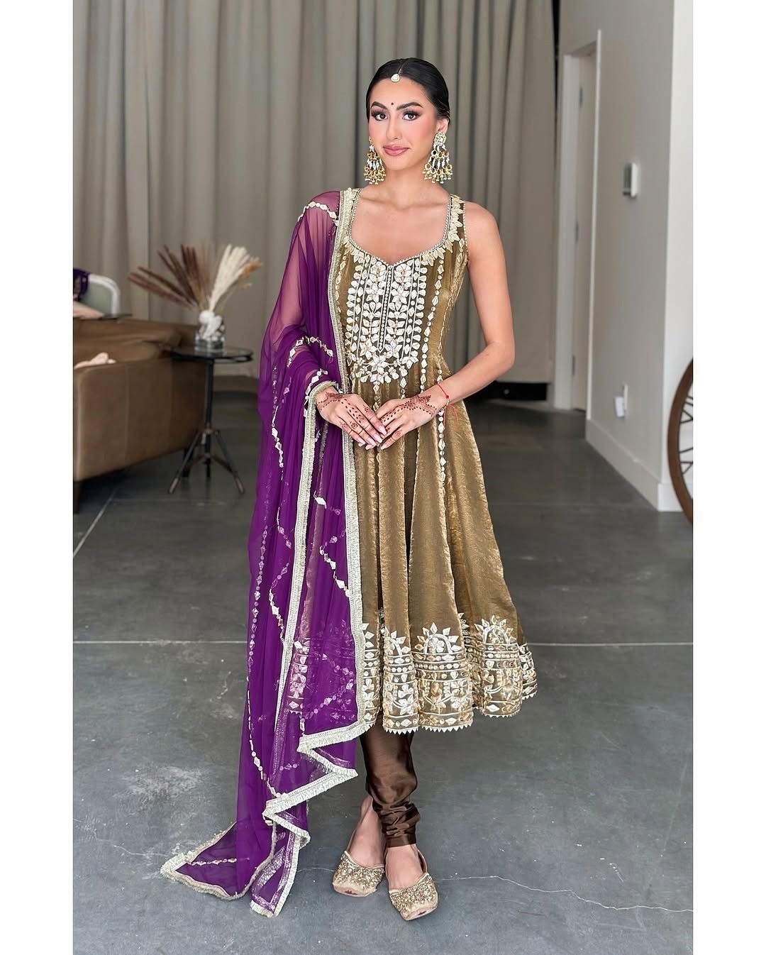 Designer Fandy Silk Pakistani Anarkali Suit Bollywood Wedding Wear Salwar Kameez