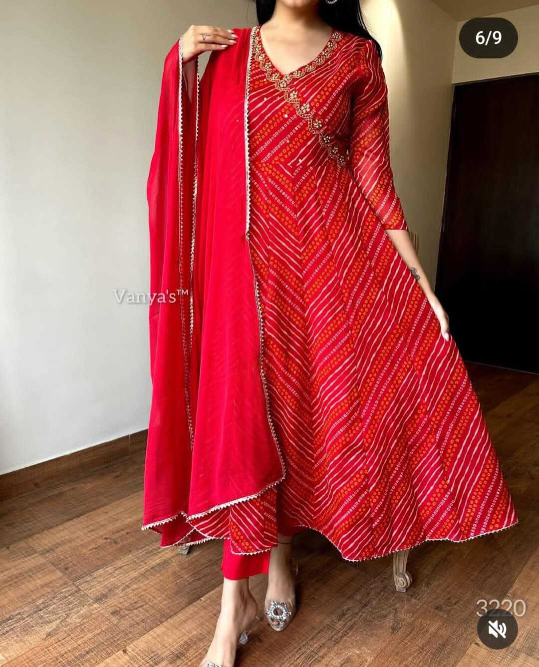 Red Kurta Palazzo Set With Designer Dupatta Indian Festival Wear Readymade Suits