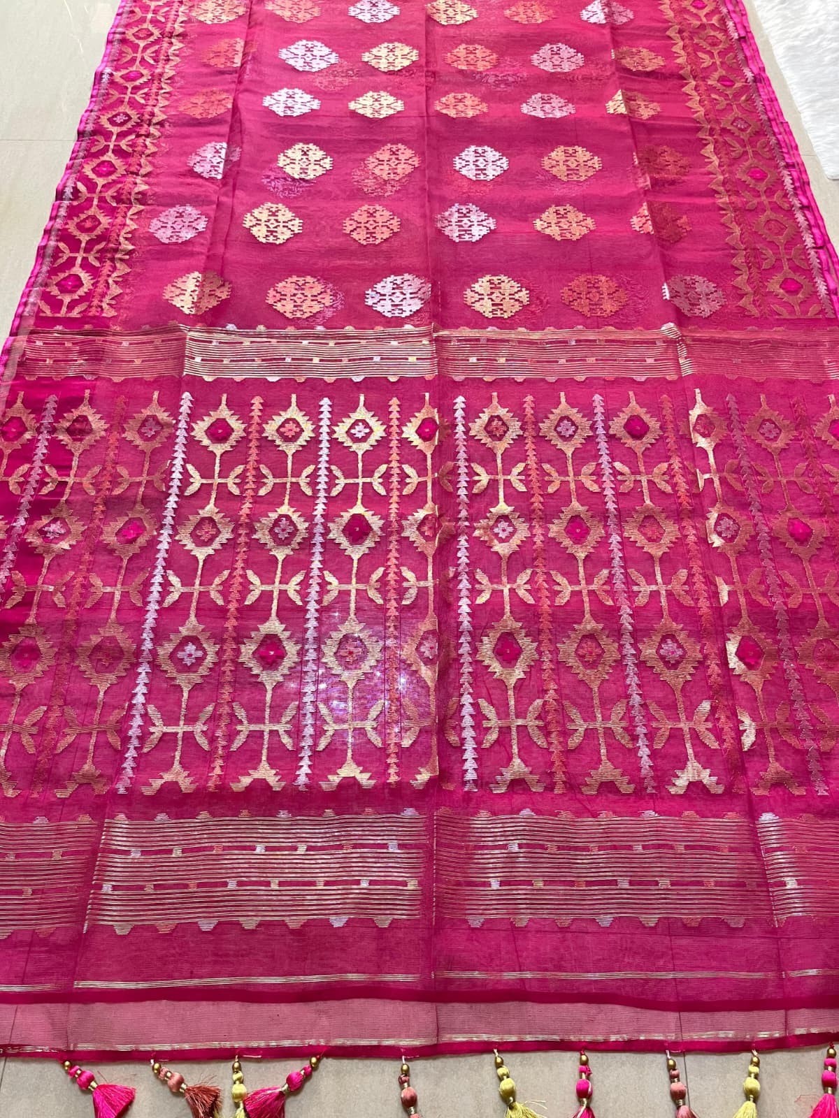 Exclusive Dhakai Handloom Jamdani Luxury Ethnic Saree Party Wear
