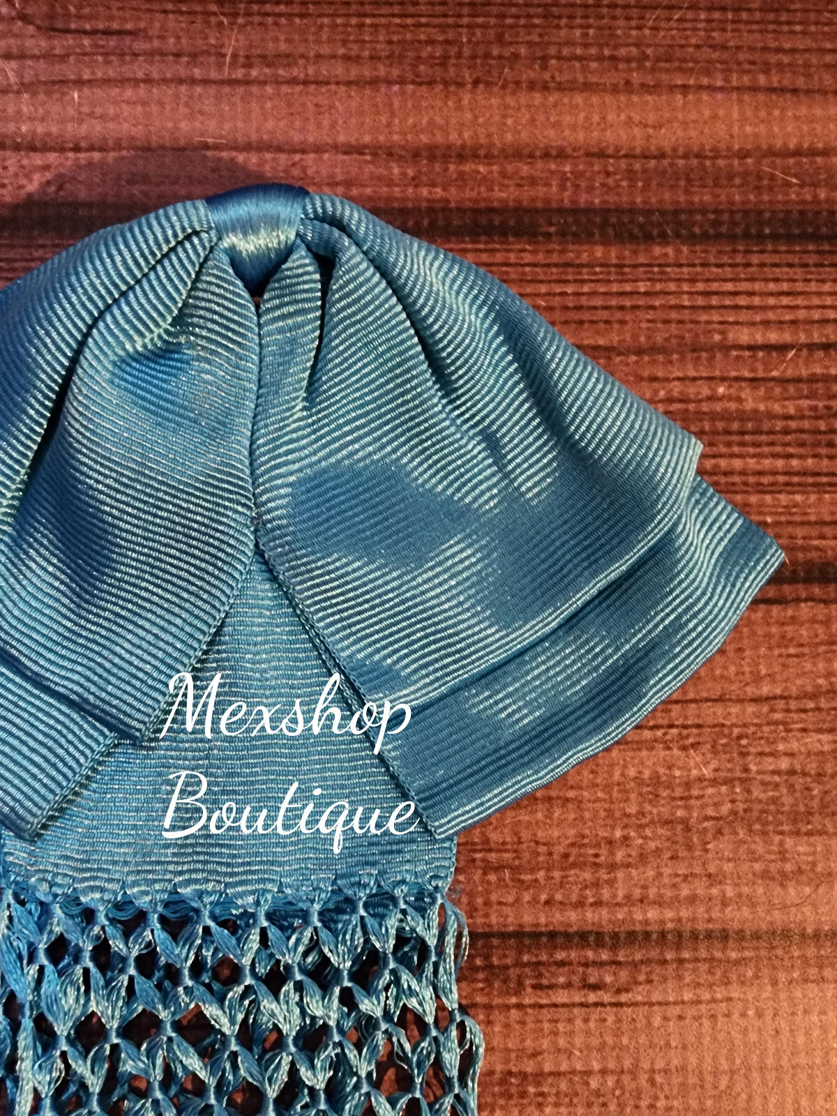 Economic Charro Mexican Bow Tie Handmade for Mexican Tailors, Color Turquoise