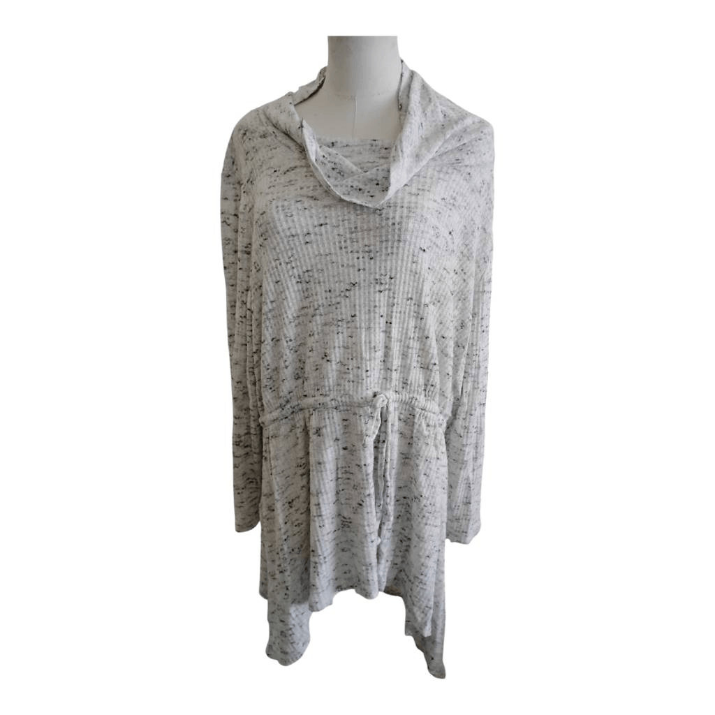 Lane Bryant Plus Size Long Sleeve Cowl Neck Drawstring Waist Tunic Size 2X