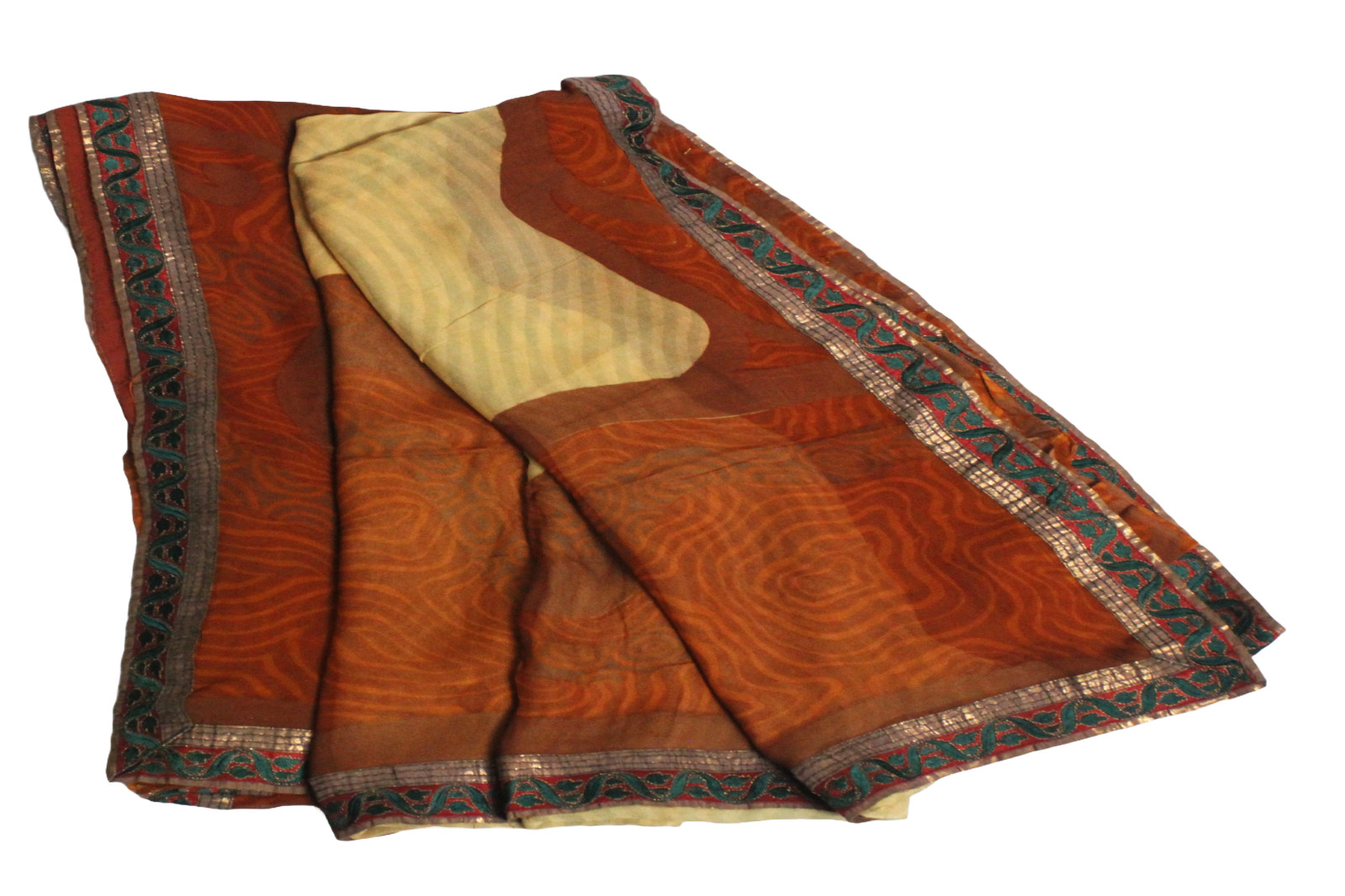 Bridal Saree Indian Women Wrap Dress Used Printed Sewing Sari Georgette Material