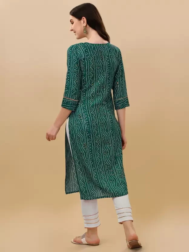 Designer Party Wear Women Kurta Pant Set Indian Pakistani Cotton Rayon Kurti Set