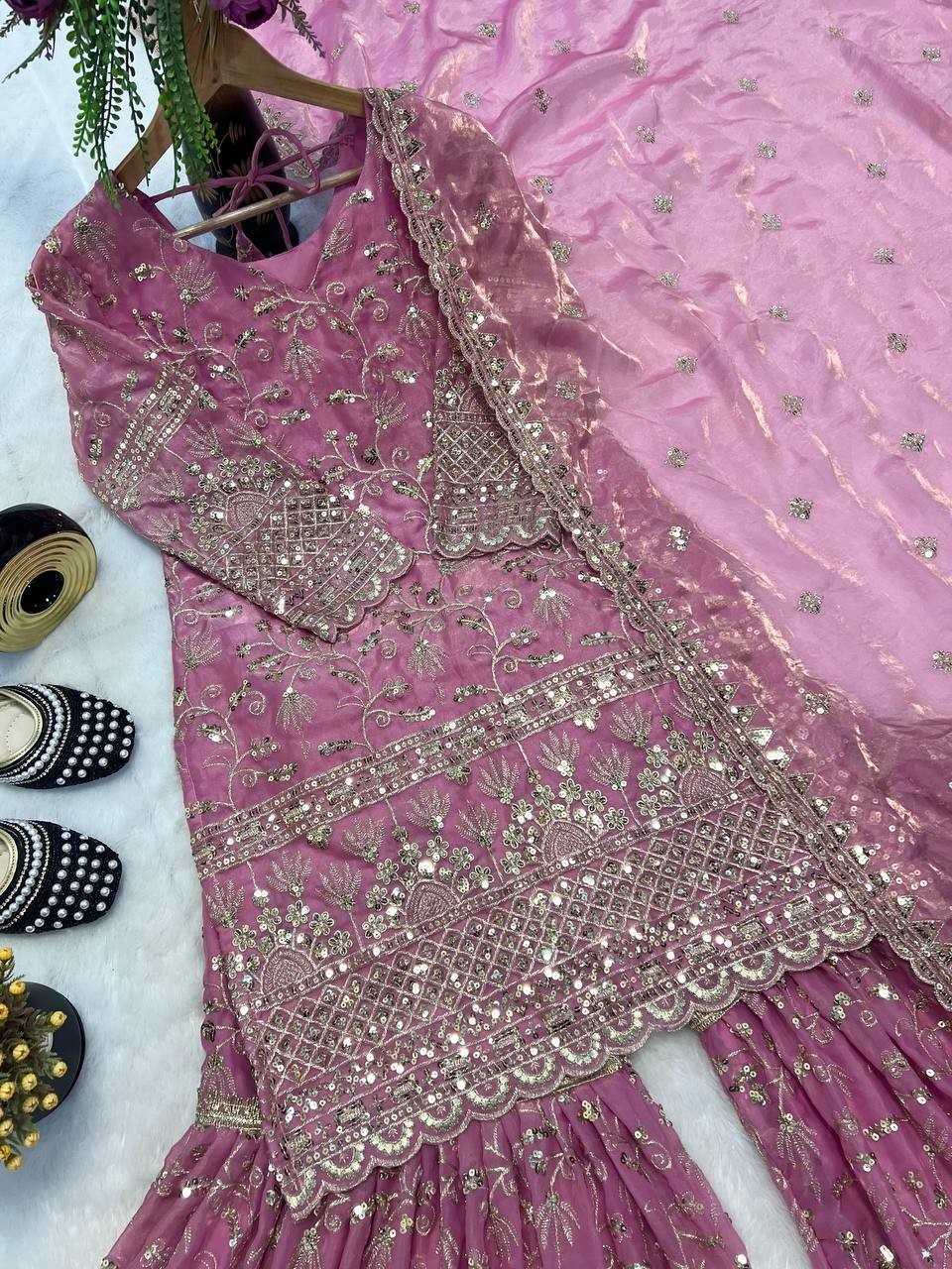 Pakistani Salwar Kameez Ready To Wear Fancy Palazzo Suit Party Bollywood Wedding