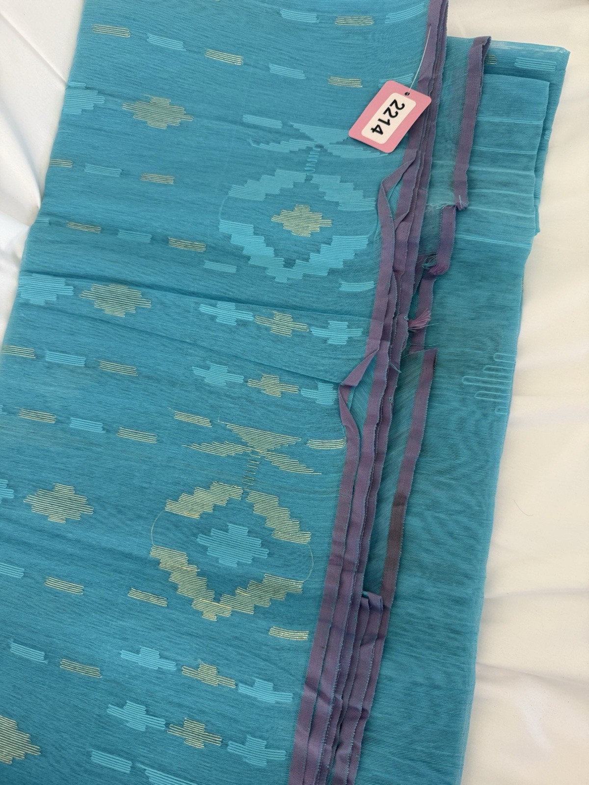 NEW, Handmade, Original Dhakai Jamdani Saree ( item#L2214 ) Only $40