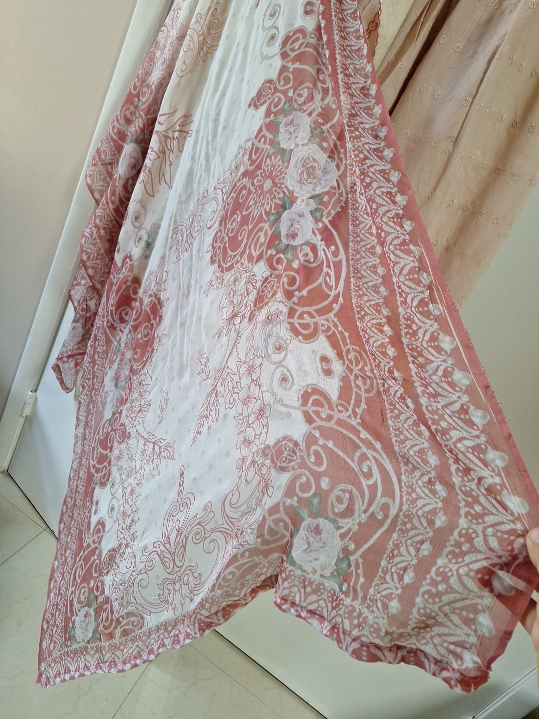 Beautiful Pakistani Women 3 Pc Suit (Kurta Plazzo And Dupatta Set) Size Large