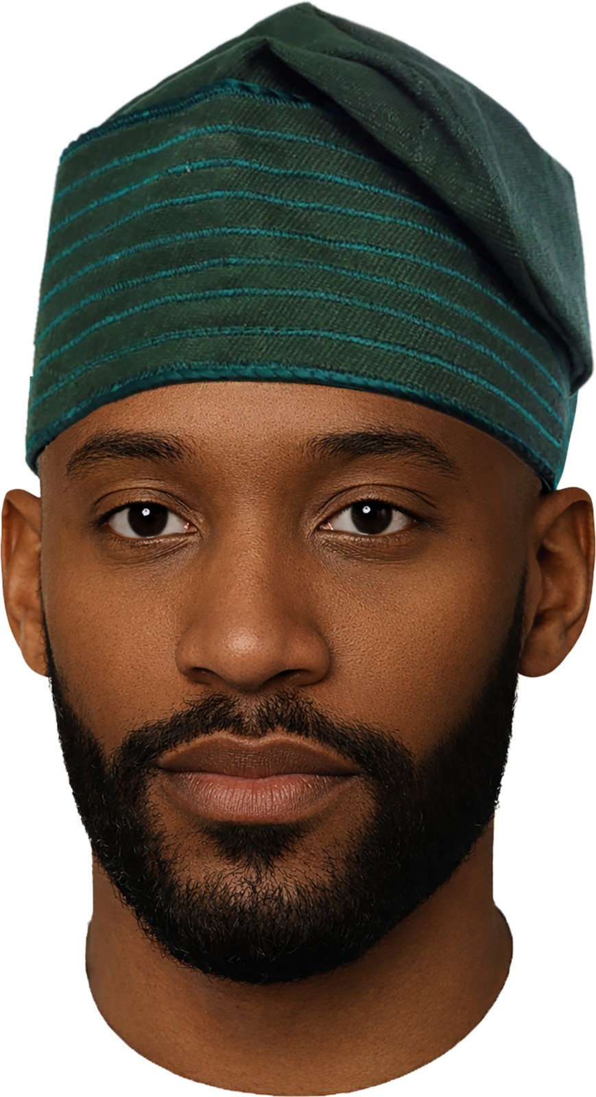 Green African ASO Oke Embroidered Cap Traditional Nigerian Men’s Hat | Weddings