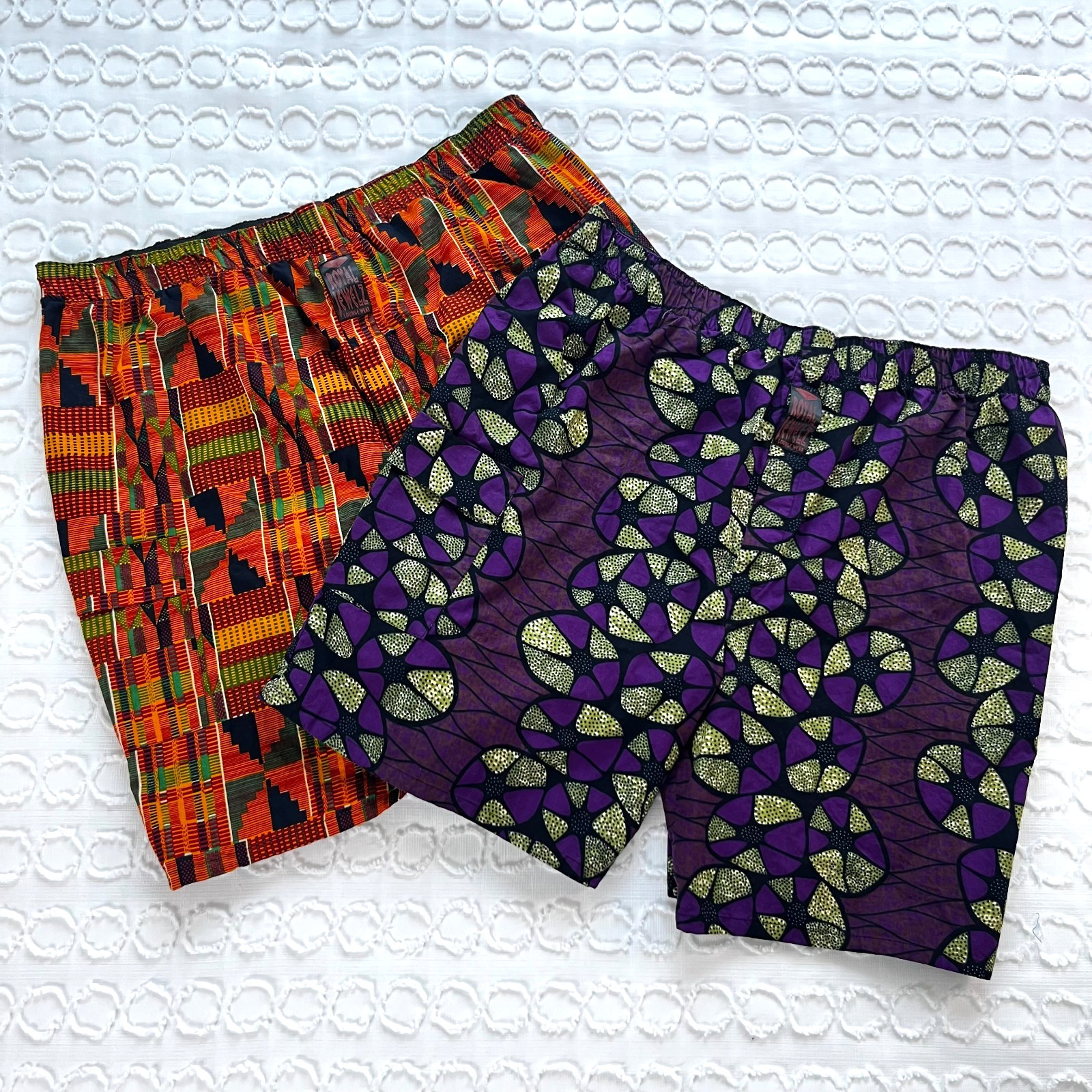 Royal Jewelz Lounge Wear Shorts Men’s 40/42 African Wax Print Bundle Ankara