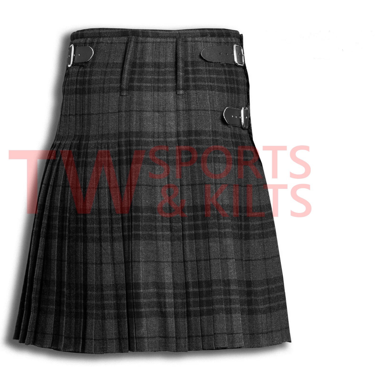 Scottish Men’s Outfit Grey Watch Tartan Kilt Set – 09 Pieces Kilt Accessories
