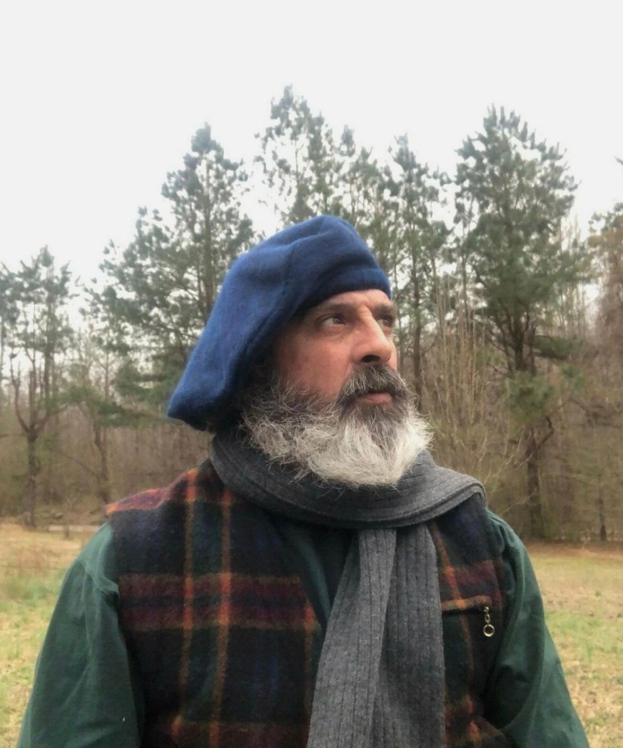Navy Blue Wool Hat Scottish Tam Beret Hat Traditional Vintage Kilt Bonnet Cap