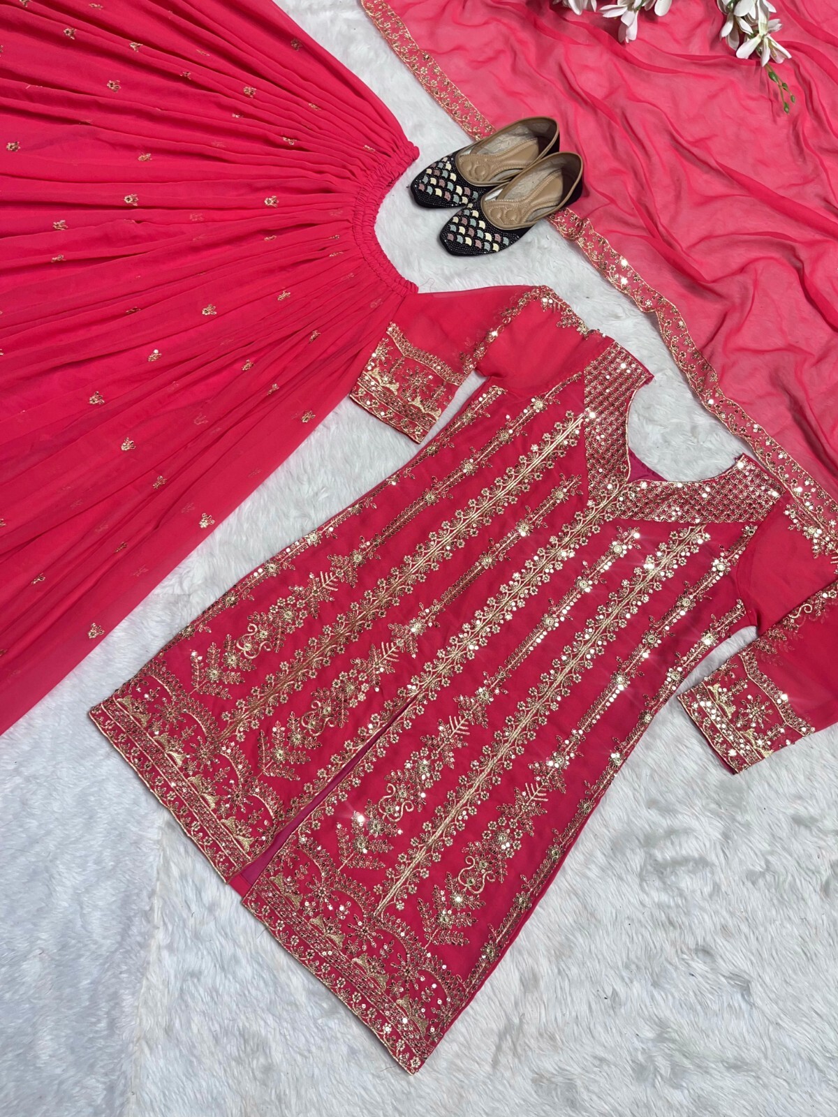 SALWAR KAMEEZ PAKISTANI INDIAN WEDDING PARTY WEAR DRESS BOLLYWOOD SUIT SHARARA 1