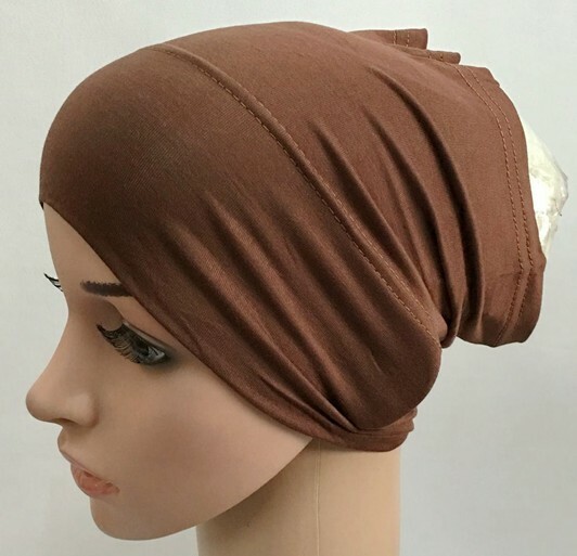 Muslim Modal Inner Hijab Caps Stretch Turban Cap Islamic Underscarf Hat Tube Cap