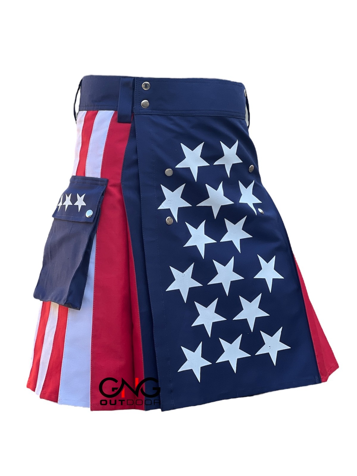 Men’s American Flag Kilt Patriotic Hybrid kilt Waist Sizes 28″ to 62″