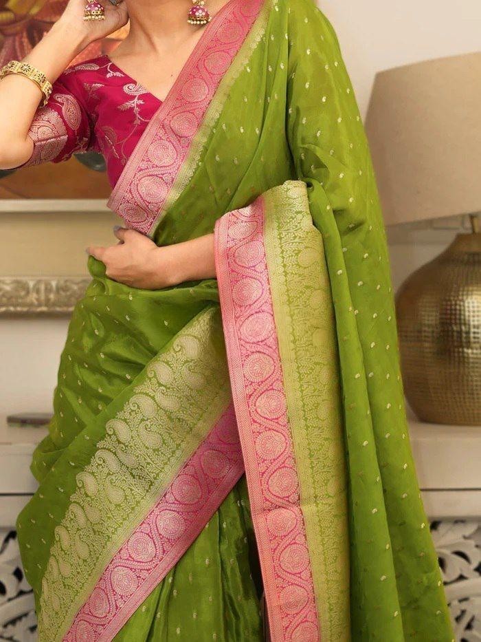 Designer Sari Bollywood Bridal Silk Saree Blouse South Indian Party Wear Saree &