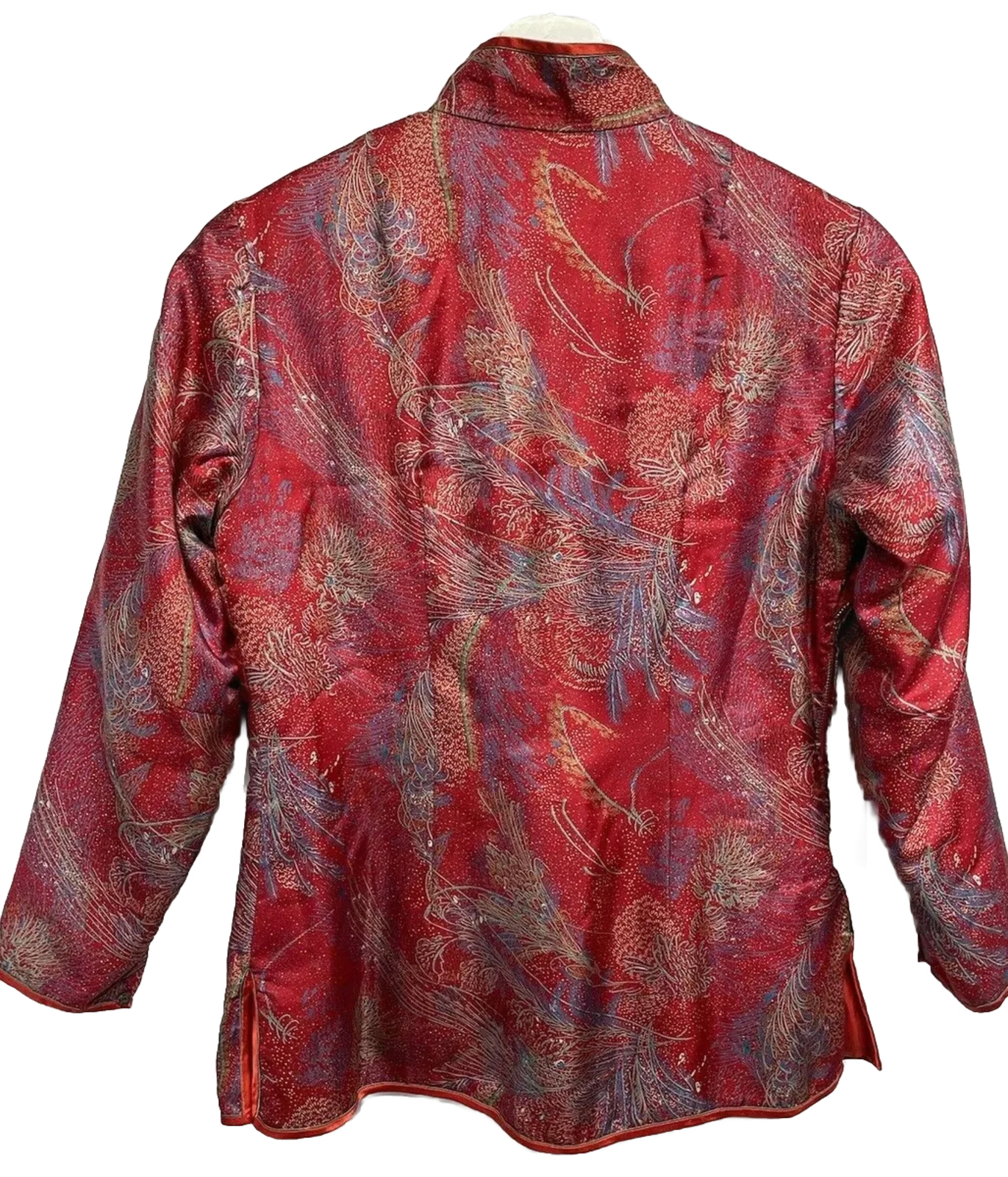 Peony Vintage Cardigan Asian Kimono Jacket 1950s Shanghai China Quilted S/M