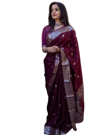 Beautiful Kanjivaram Silk Saree With Zari Weaving With Blouse