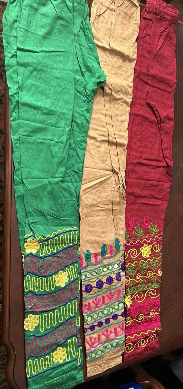 3 Count Women’s AREE Embroidered Cotton Kurta Pant/Legging . 35.99 for alL