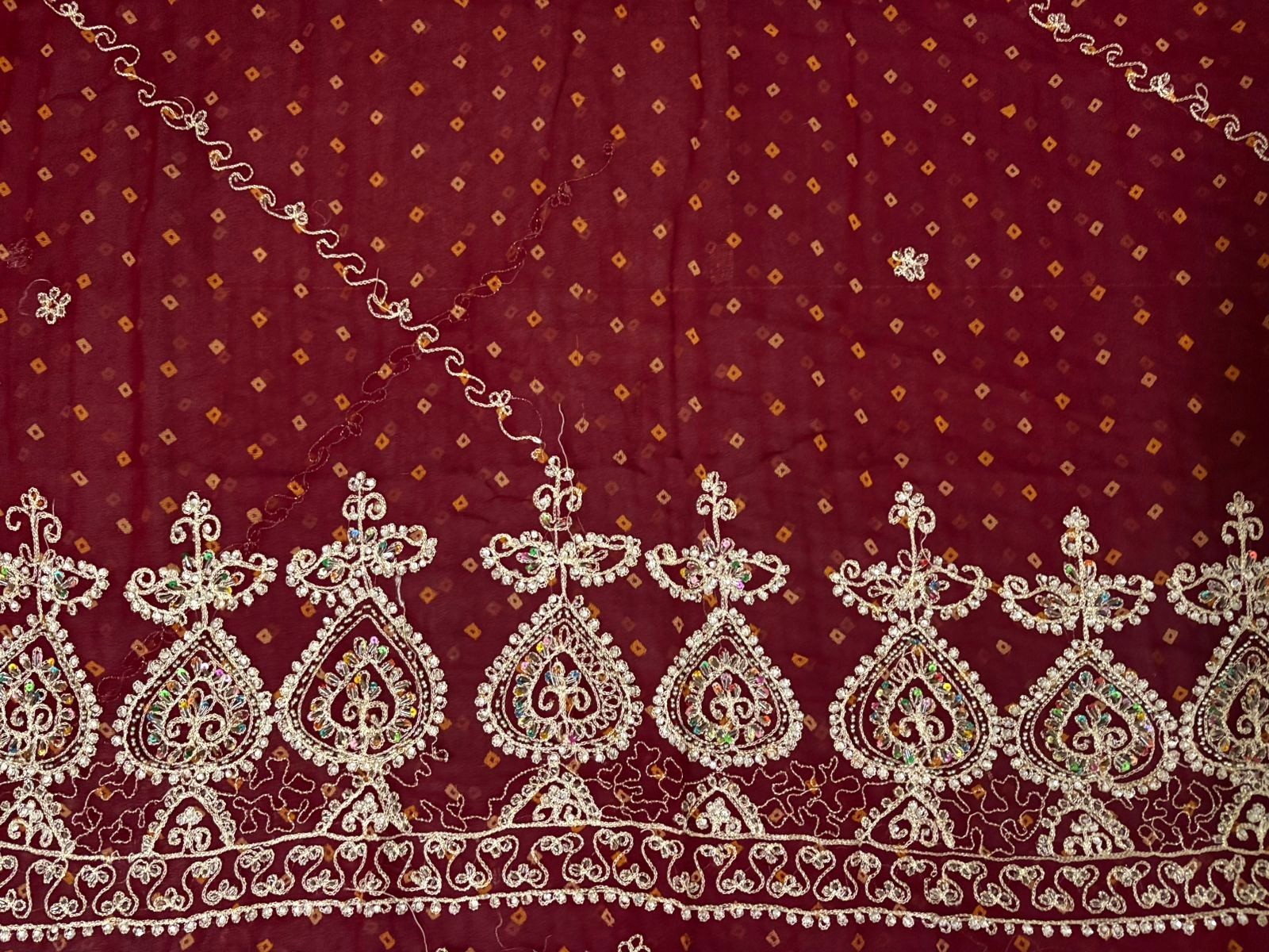 Indian Vintage Printed Saree Bridal Dress Women Wrap Used Sari Crafted Fabric 5Y