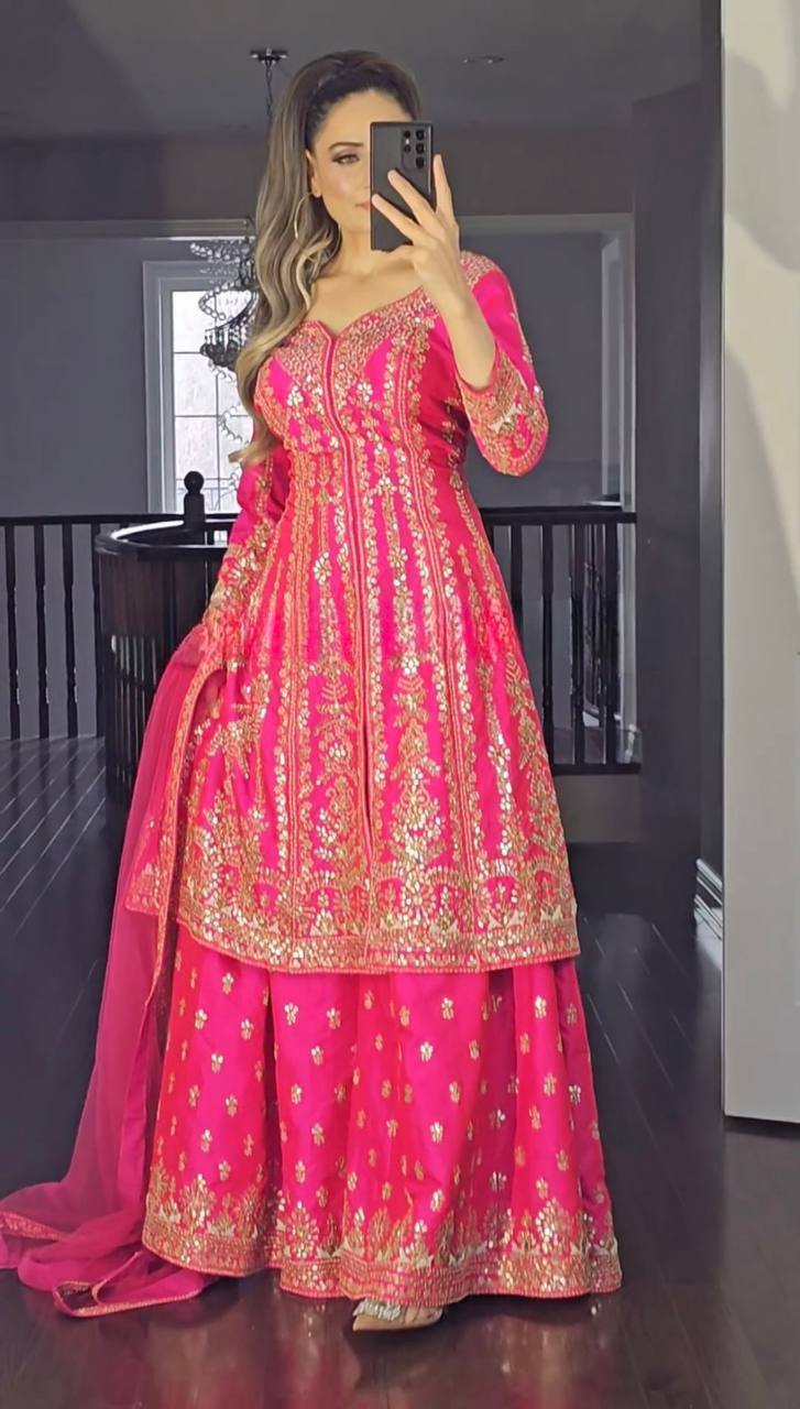 SALWAR KAMEEZ PAKISTANI DRESS INDIAN WEDDING PARTY WEAR BOLLYWOOD SUIT SHARARA