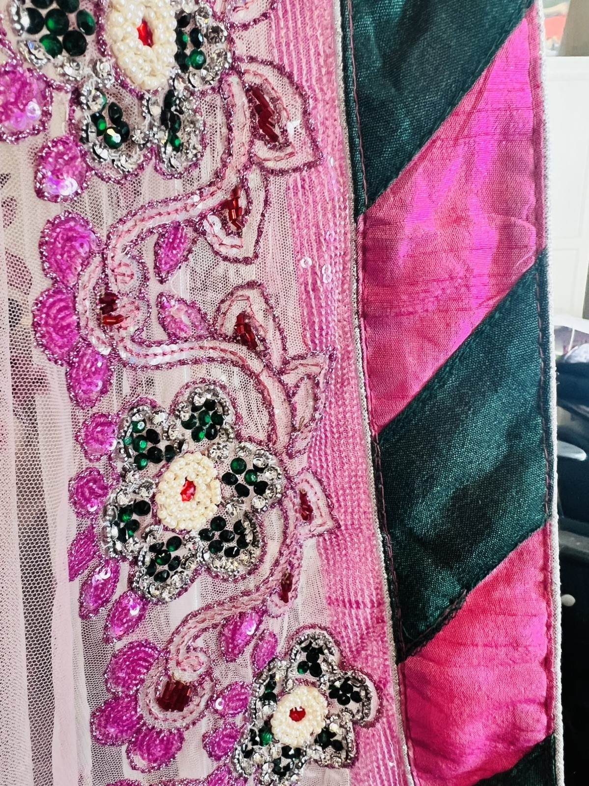Soft net saree with blouse and inskirt for women / girls