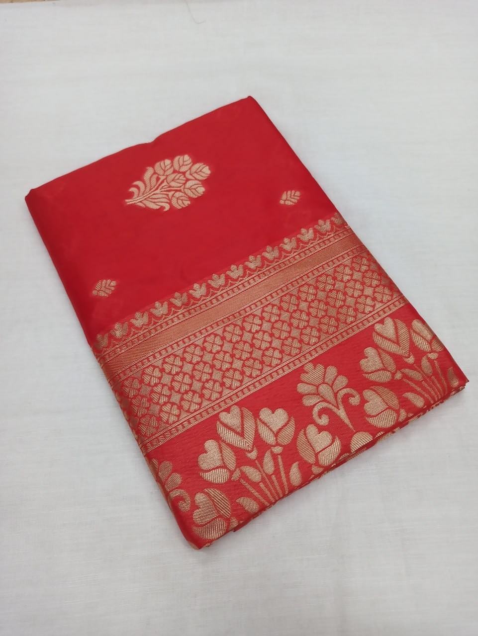 Rad Wedding Saree Soft Lichi Silk Jacquard Rich Pallu Indian Bollywood Saree