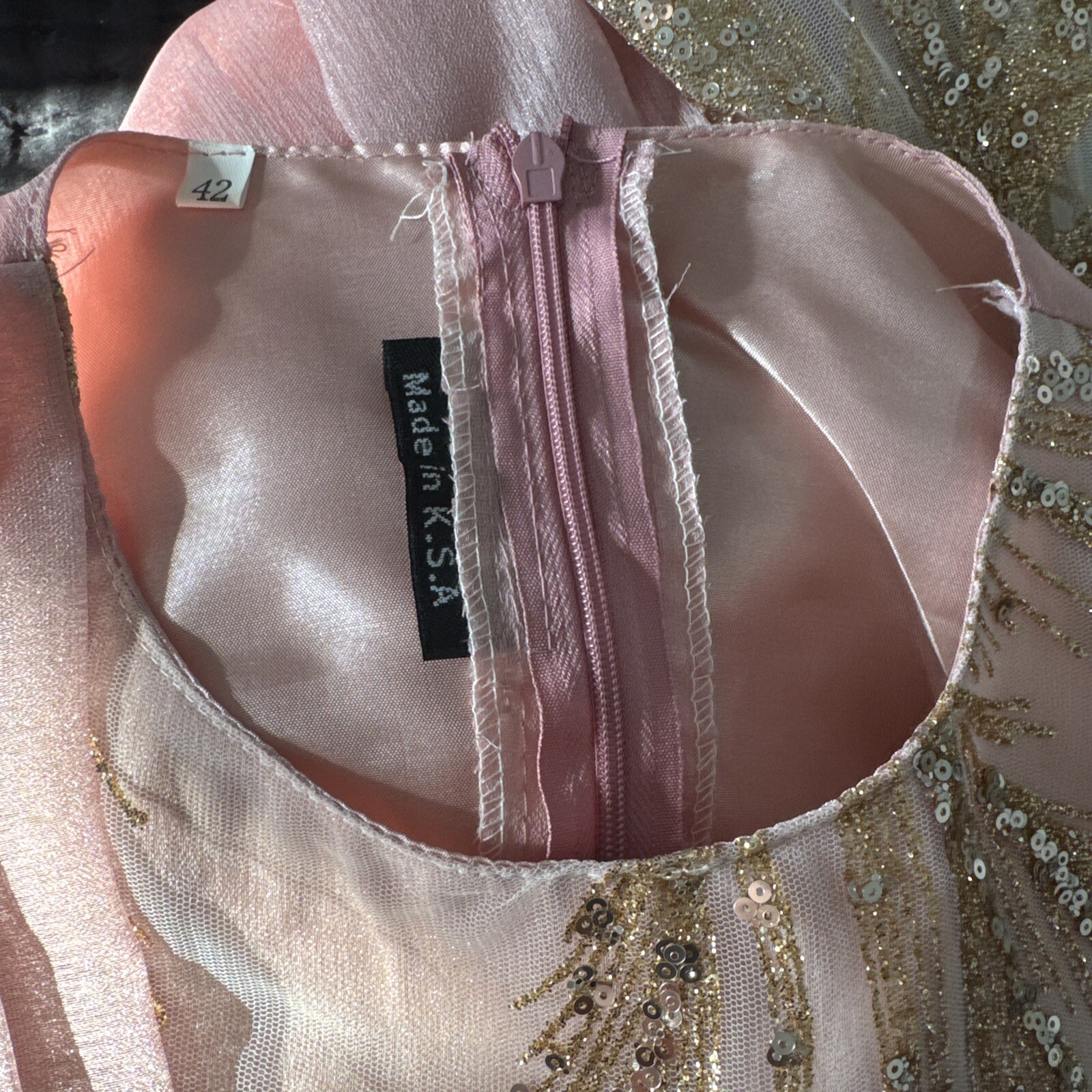 Beautiful Pakistani/indian/ Saudi Pink Golden Girl Dress For Wedding Party Eid