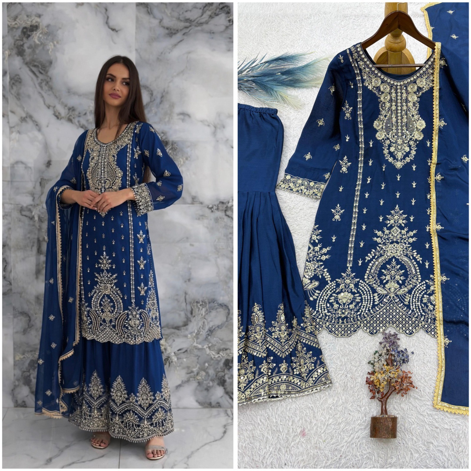 Upcoming New Ready To Wear Collection 3 Piece Fancy Top With Beautiful Sharara A