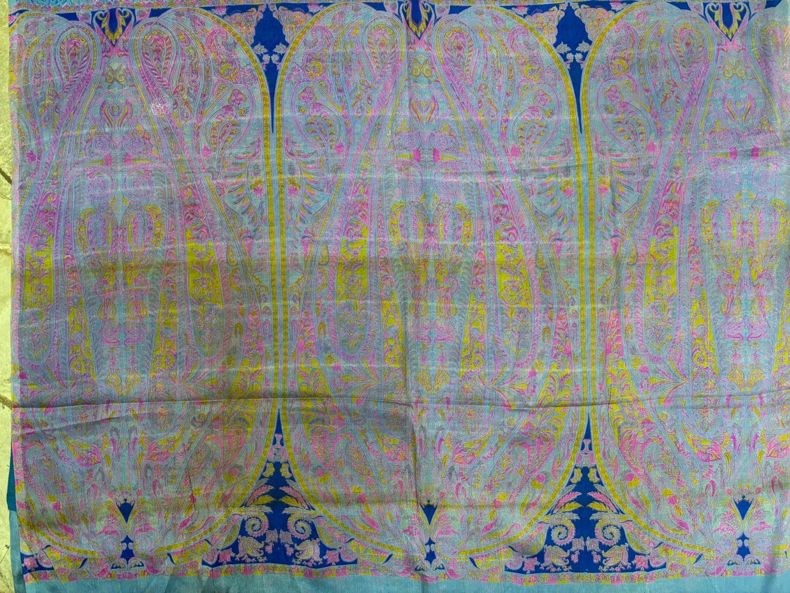 Vintage Chiffon Silk Saree, Lightweight Fabric for DIY & Sewing CS1141