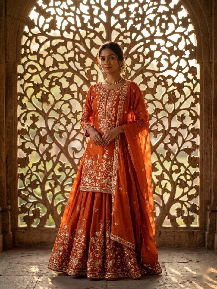Pure Chinon Silk Anarkali Salwar Kameez Beautiful Wedding Wear Gown Palazzo Suit