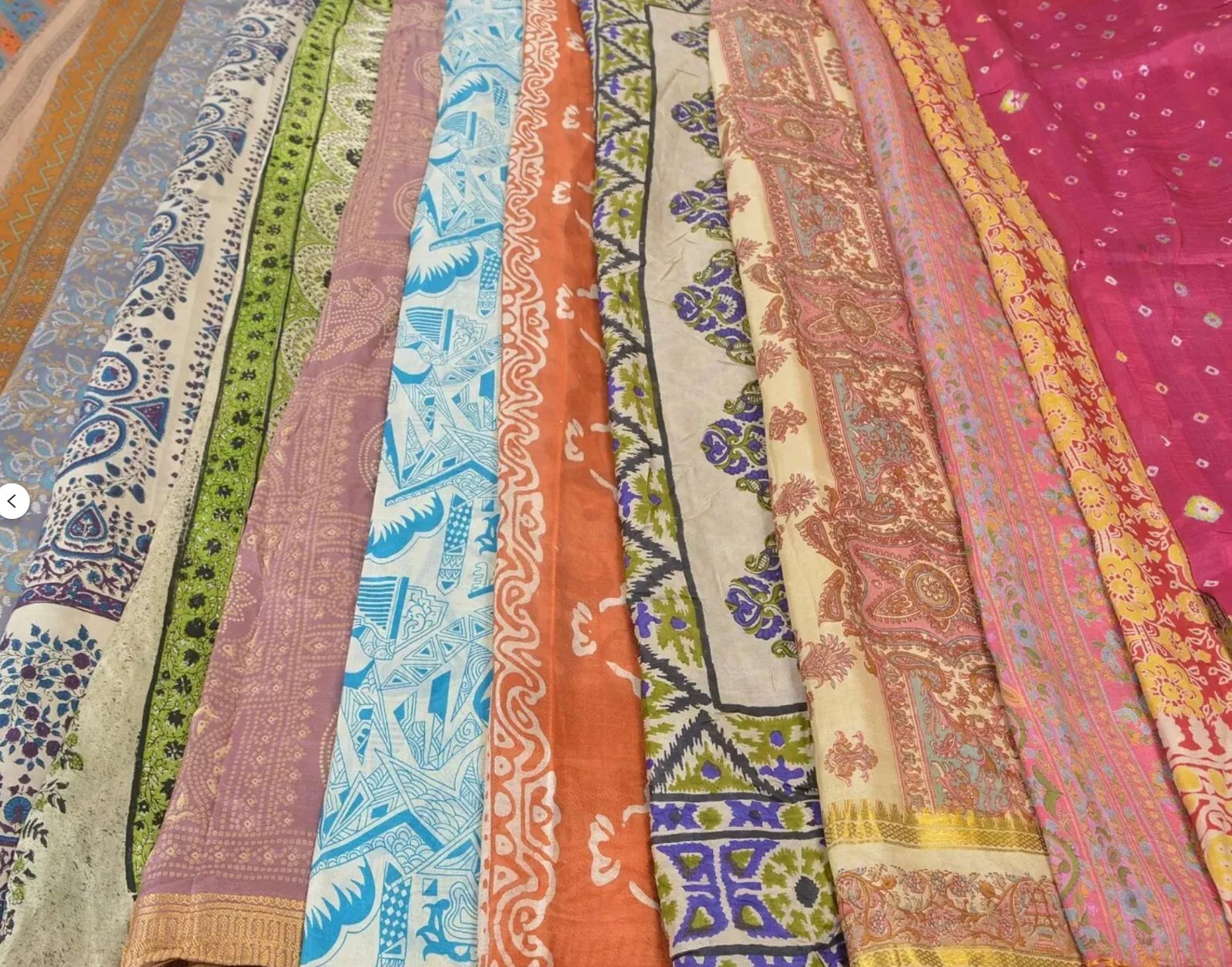 Lot Of 50 Indian Vintage 100% Silk Saree Blend Fabric Printed Sari Craft Used