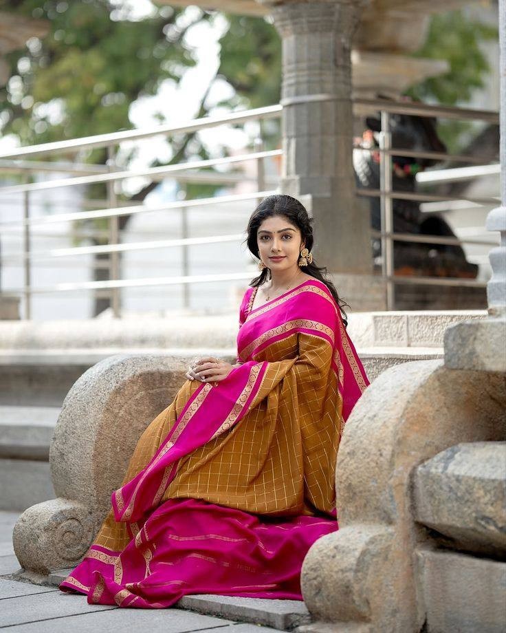 Designer Sari Bollywood Bridal Silk Saree Blouse South Indian Party Wear Saree