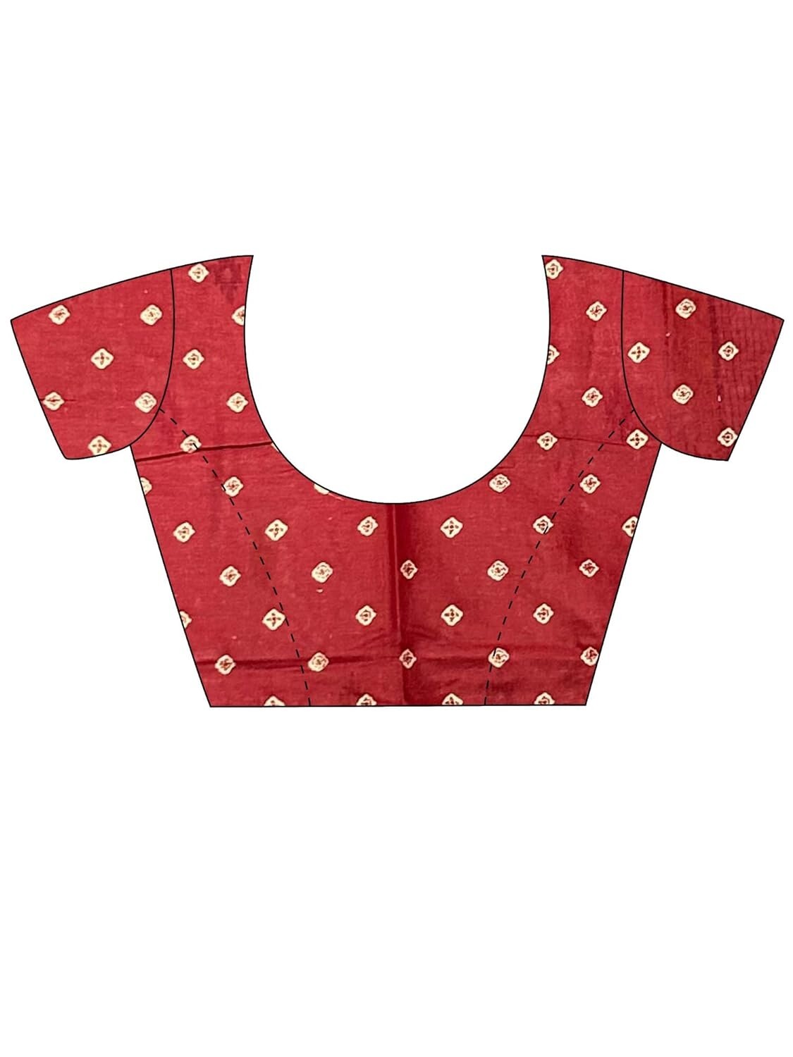 Women’s Ikat Printed Pure Cotton Ready To Wear one Minute Saree With Unstitched