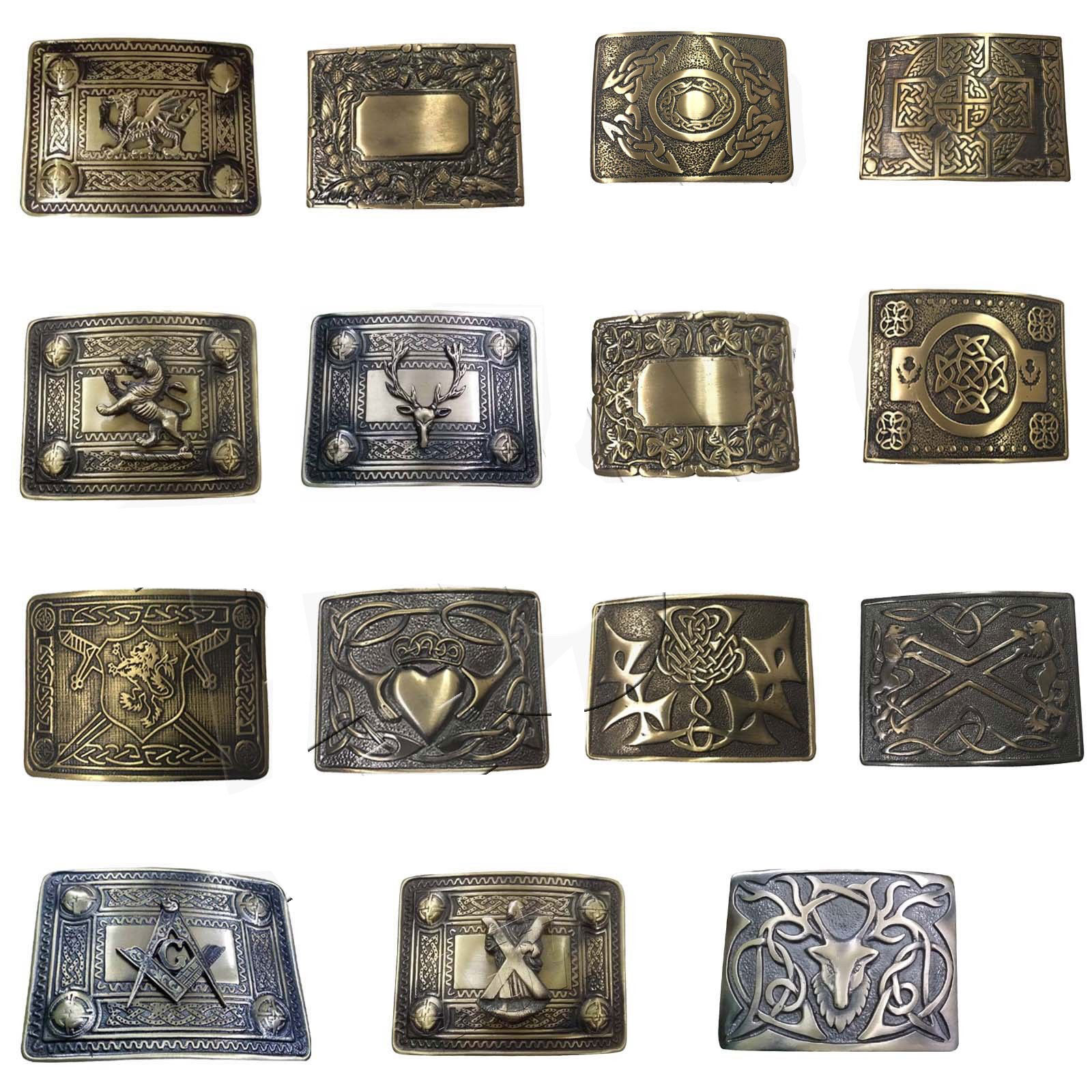 S.UK Mens Scottish Kilt Belt Buckles Various Design/Highland Kilt Belt Buckle
