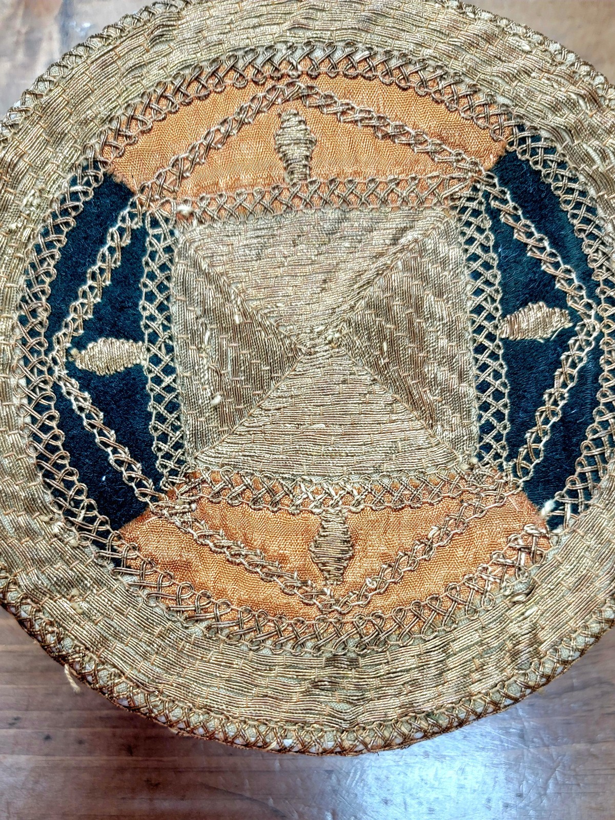 Vintage Kufi Islamic Skull Cap Prayer Embroidered Gorgeous Hand Stitched African