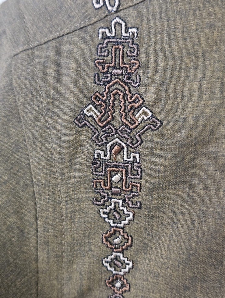 2 PC J.Teens Brown Indian Pakistani Kurta Men’s Size 14 Years Kameez Embroidery