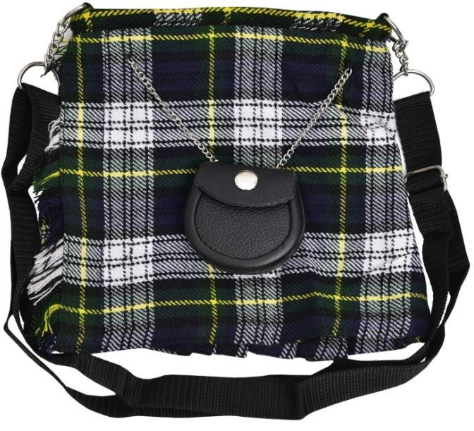Scottish Tartan Crossbody Purse Sholder Hand Kilt Shape Ladies Purse Sponge Bag