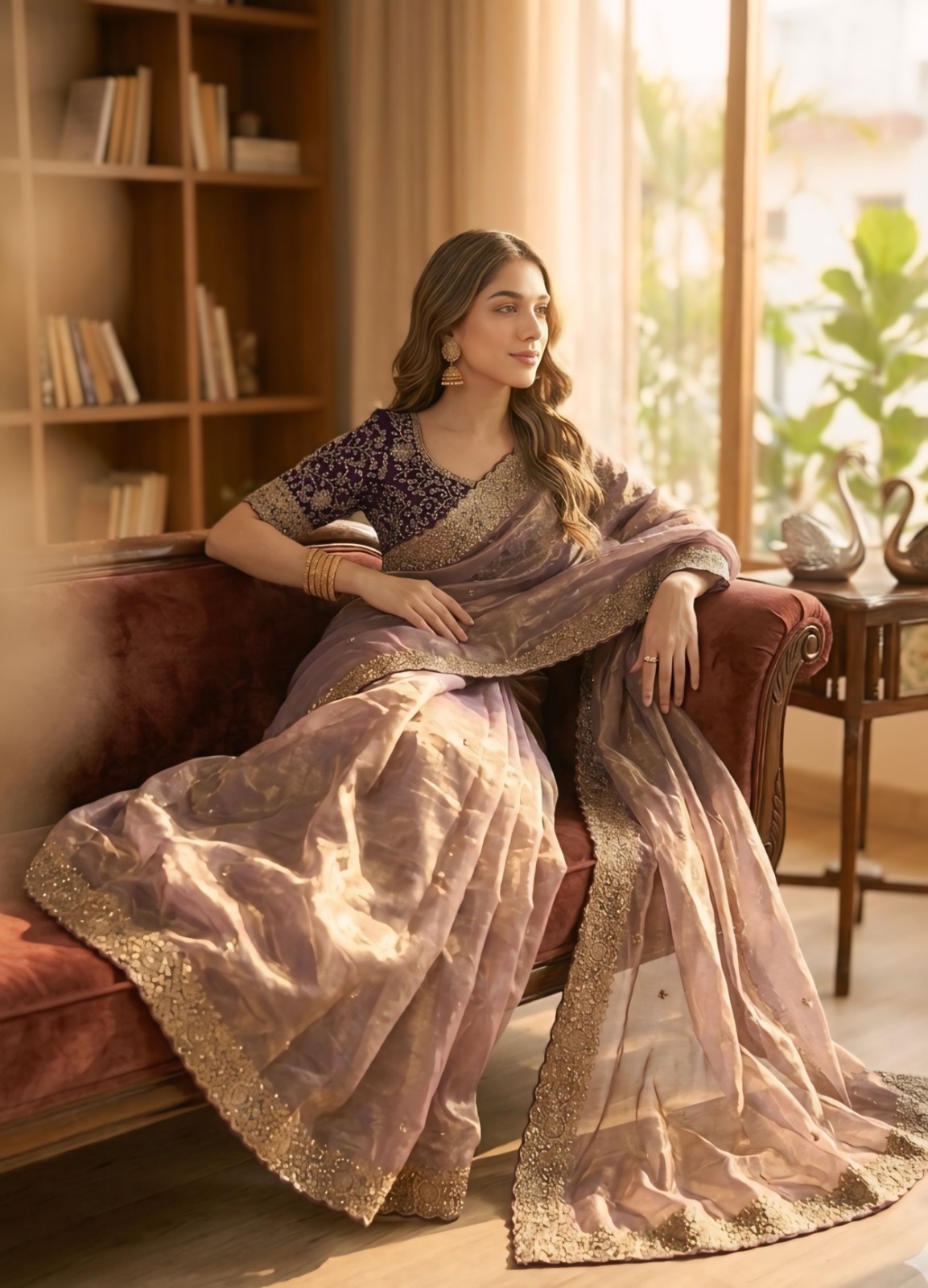 Indian Bollywood Designer Sari Wedding Party Wear Blouse Pakistani Ethnic Saree