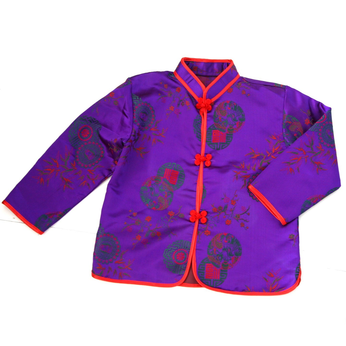 Size S Kids – CHINESE TRADITIONAL OUTFIT Purple Set Jacket and Pants