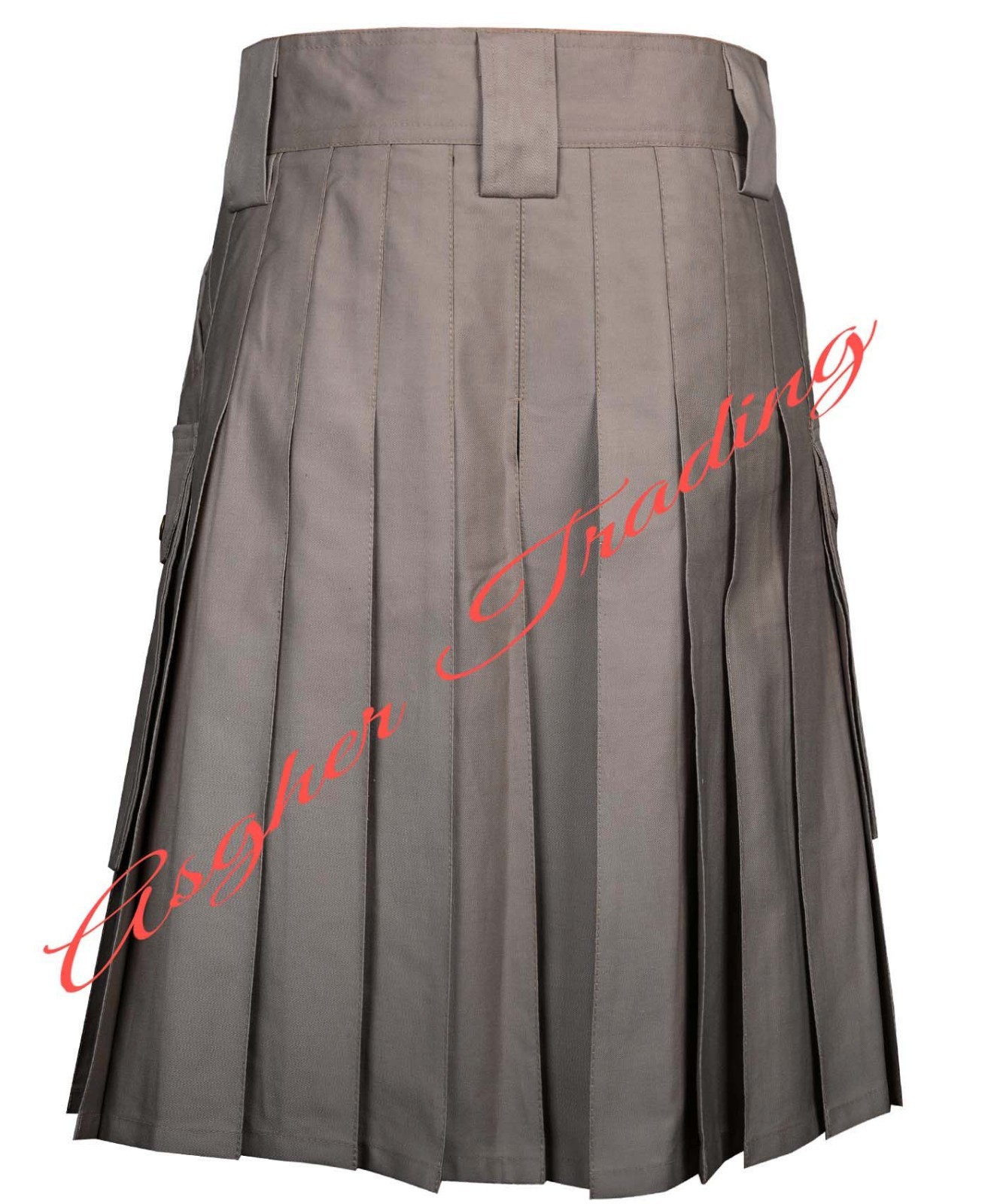 Handmade Beige Cotton Utility Kilt Tactical Style kilt For Men Custom Size kilts
