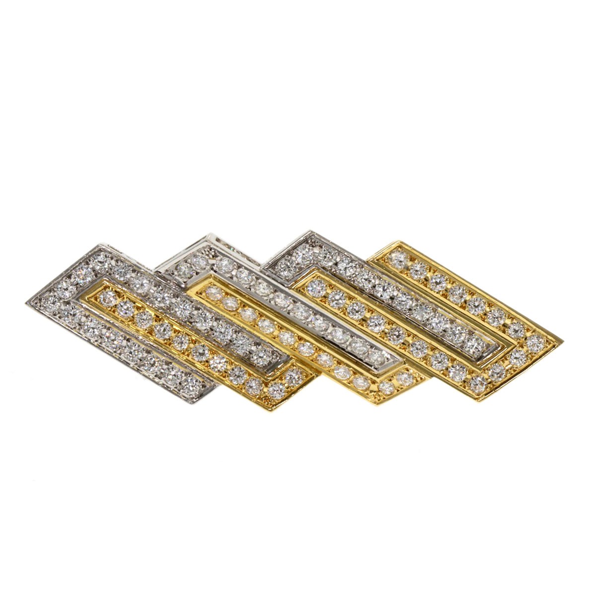 MIKIMOTO Diamond Obi closure K18 White Gold K14 Yellow Gold Ladies [Used]