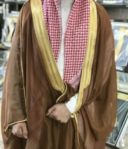 بشت عربي اسلامي خاشيةbisht Islamic Arab Dress Sheikh Imam Cloak Bisht Abaya Eid