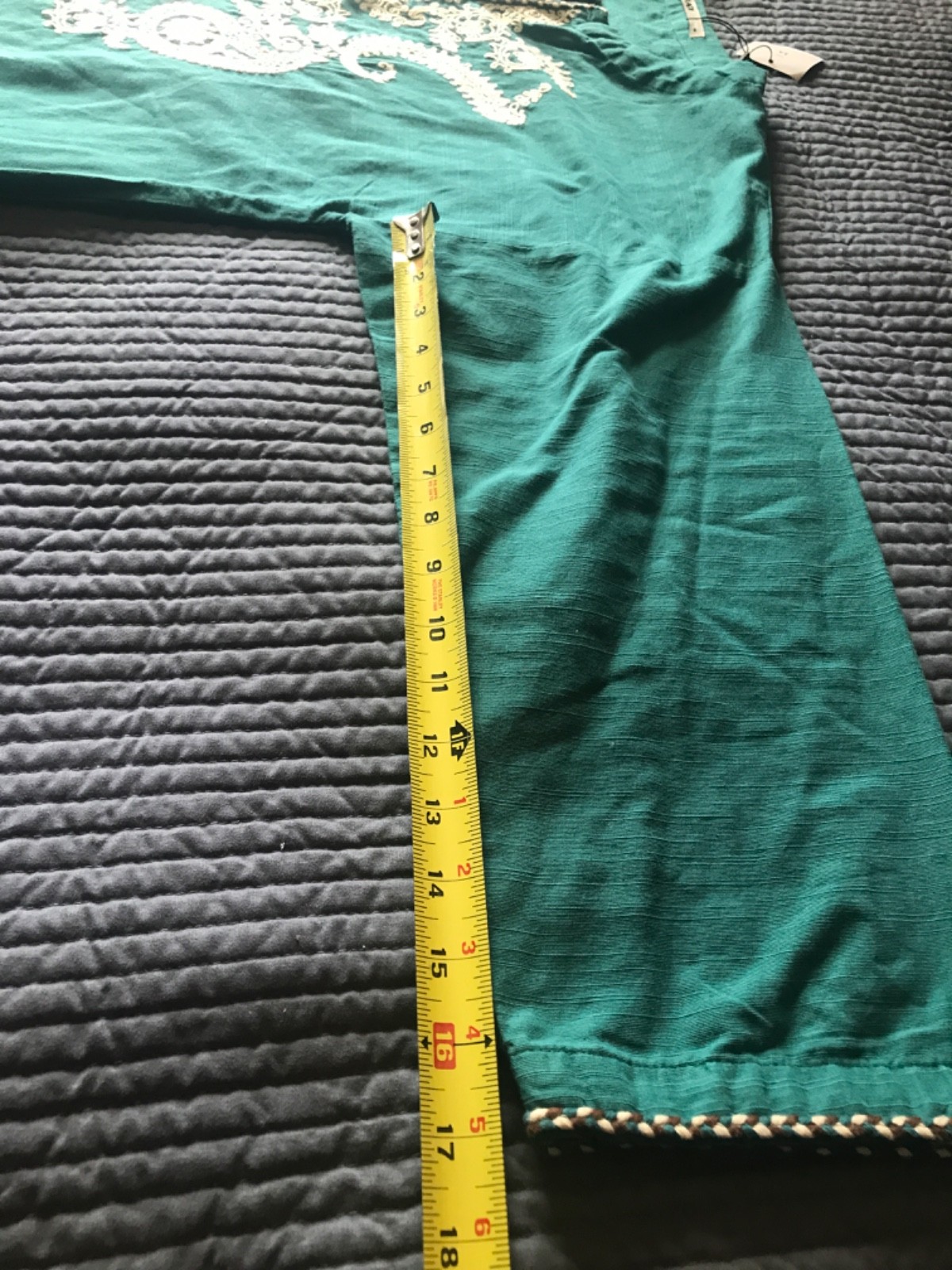 NWT KHAADI Size 14 Drop Shoulder Embroider Khaddar Kurti Fall/Winter Pakistan