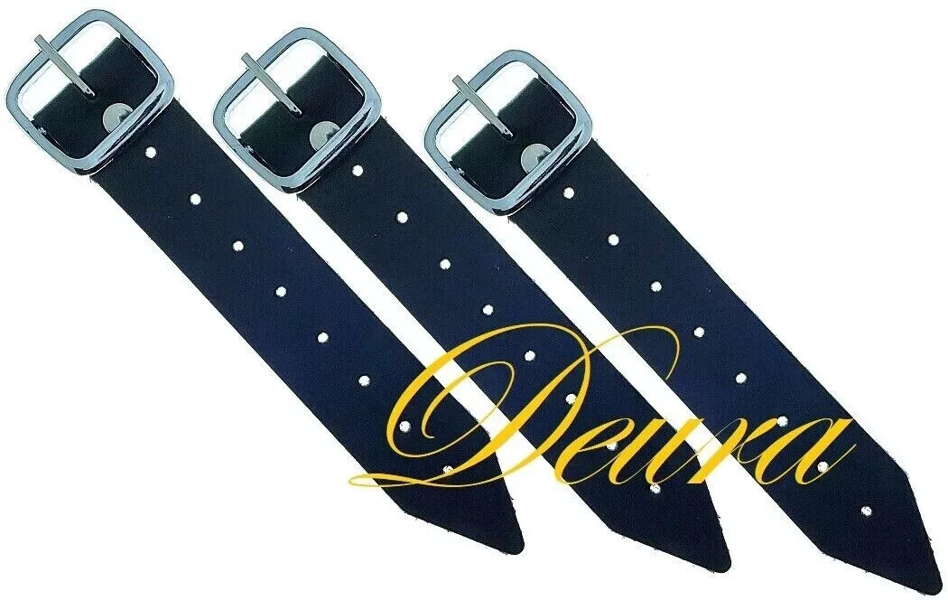 Traditional Scottish Kilt Extender 3 Straps 1.25″ x 7″ Genuine Leather by DEURA