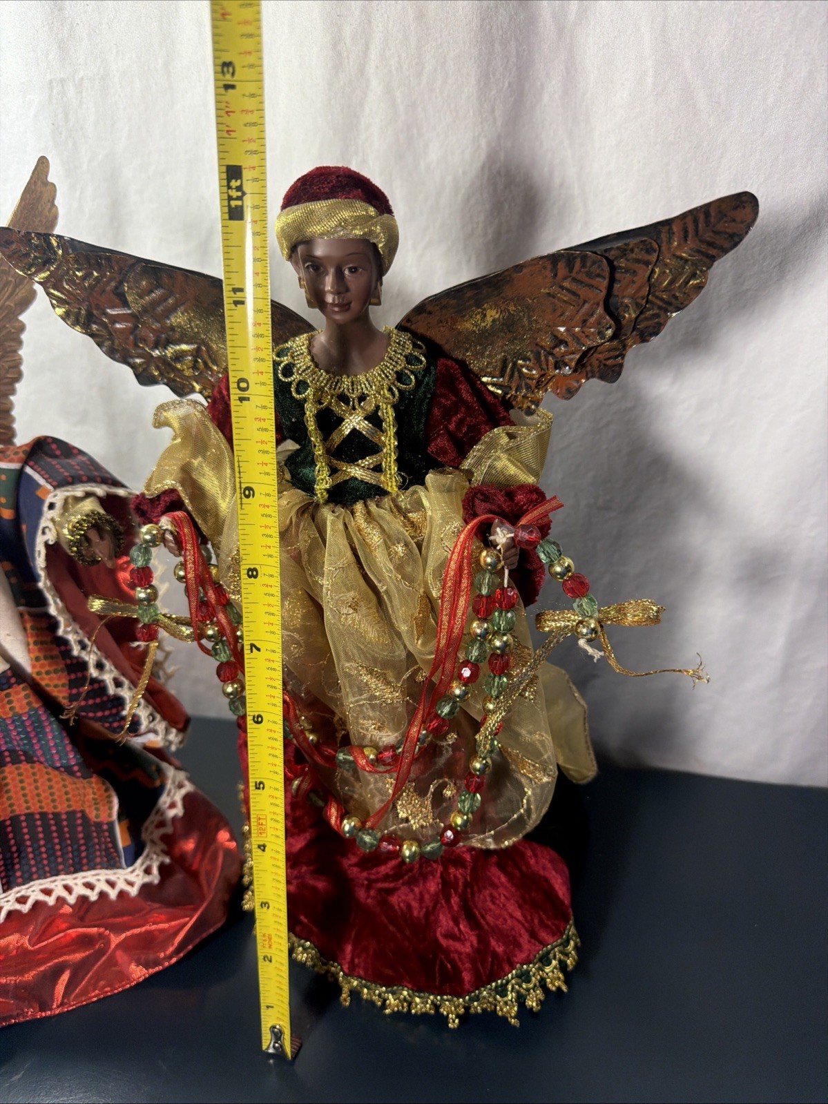 Lot Of 2 African American Black Angels Tribal Dress And Traditional Old World