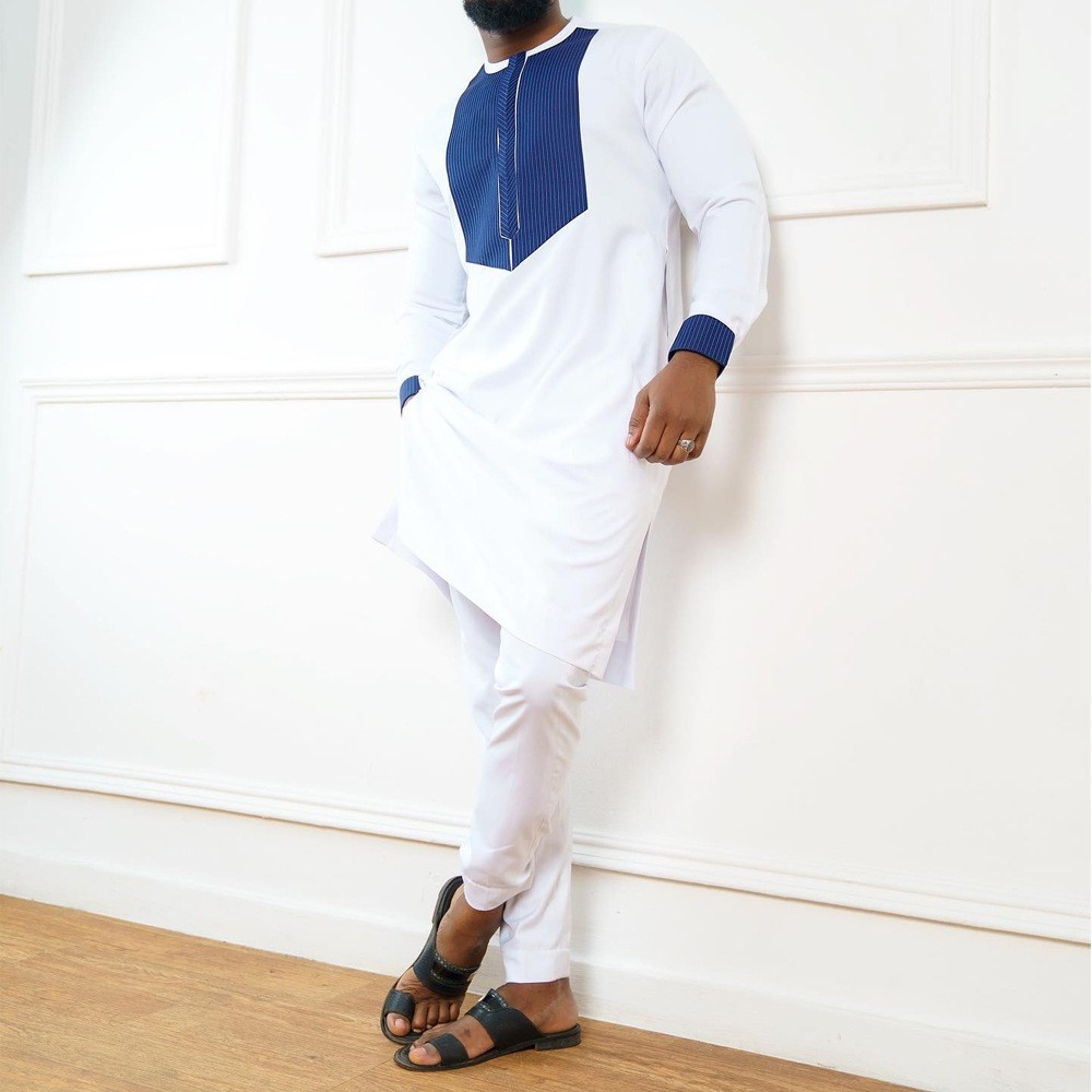 Men African Traditional Suits and Pants 2 Piece Set Formal Outfits , 3XLL