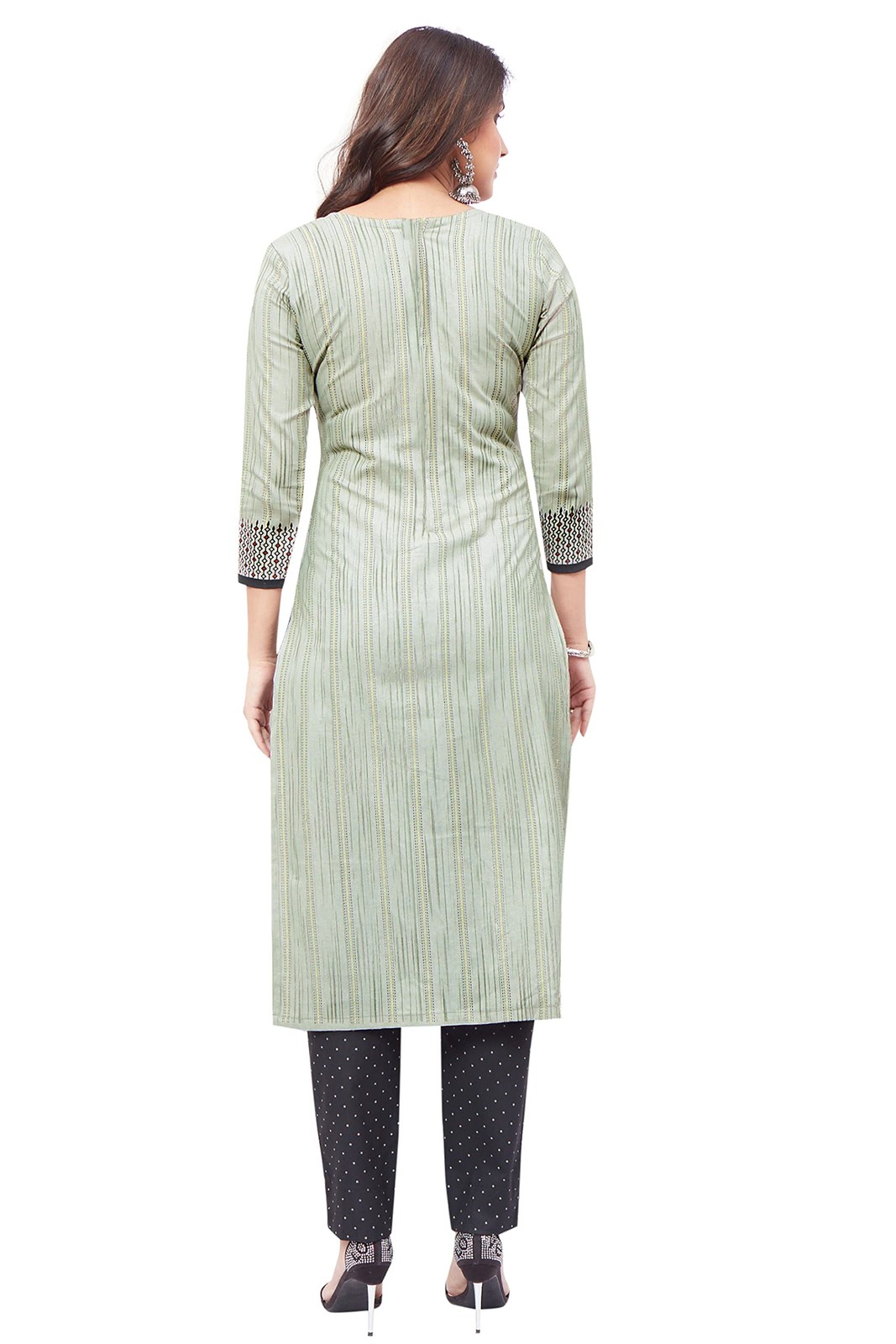 Miraan Unstitched Cotton Salwar Suit Material for Women Grey Free Size