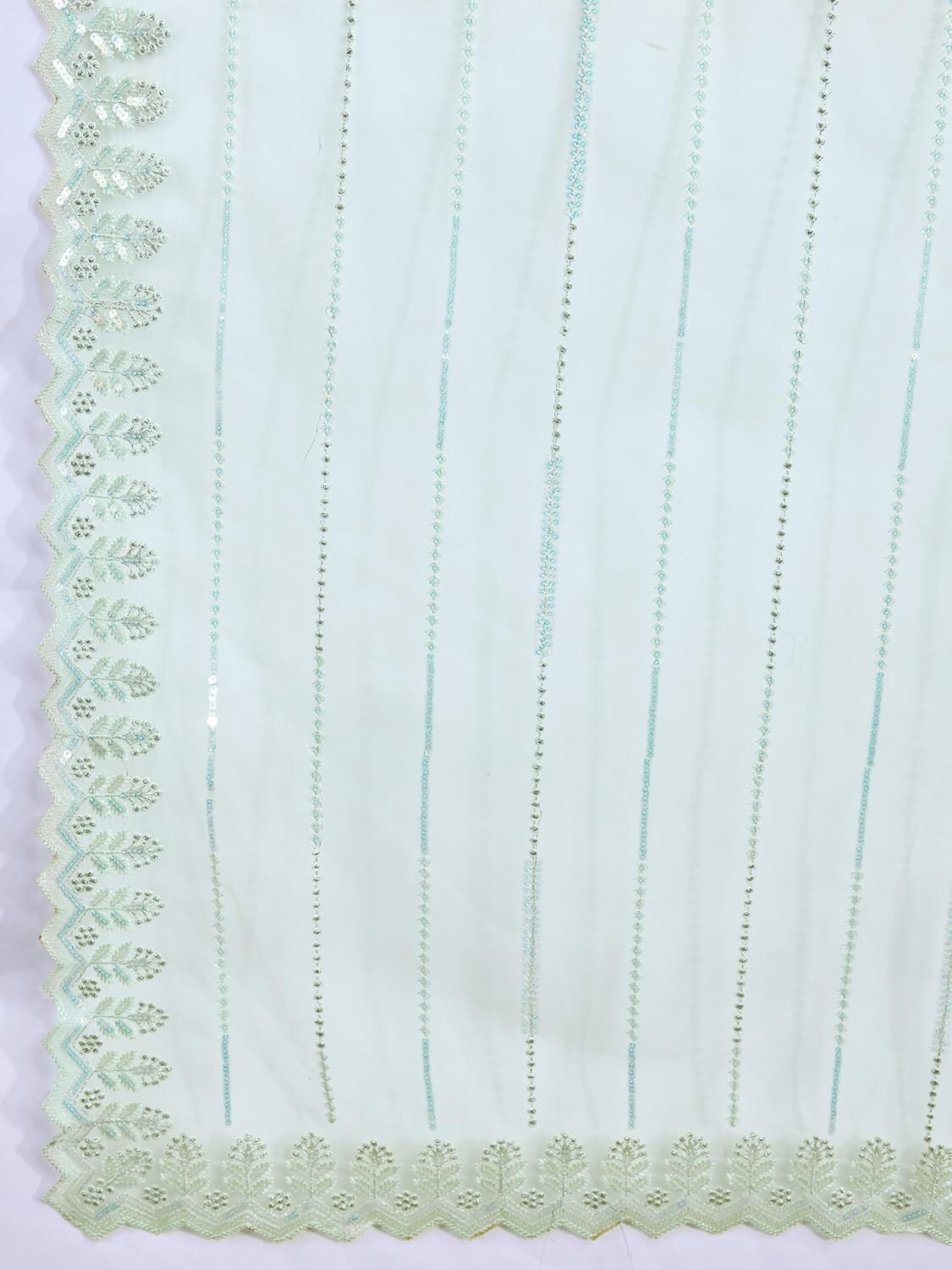 Women’s Sequin Work Soft Net Fancy Look Saree With Unstitched Blouse Piece