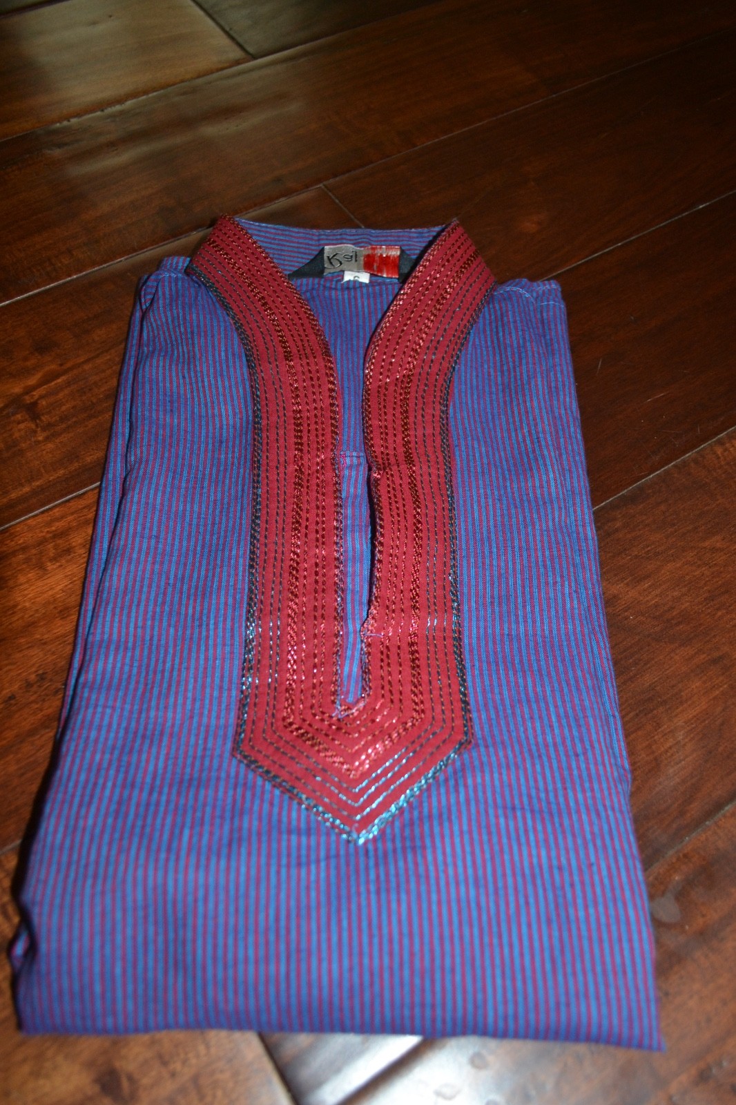 Indian/Pakistani Youth boys cotton purple and blue kurta