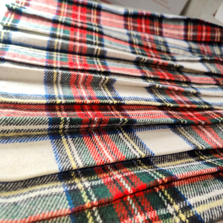 VTG Blarney Woolen Mills Ireland Youth Wrap Kilt Wool Size 30 Stewart Plaid NWT