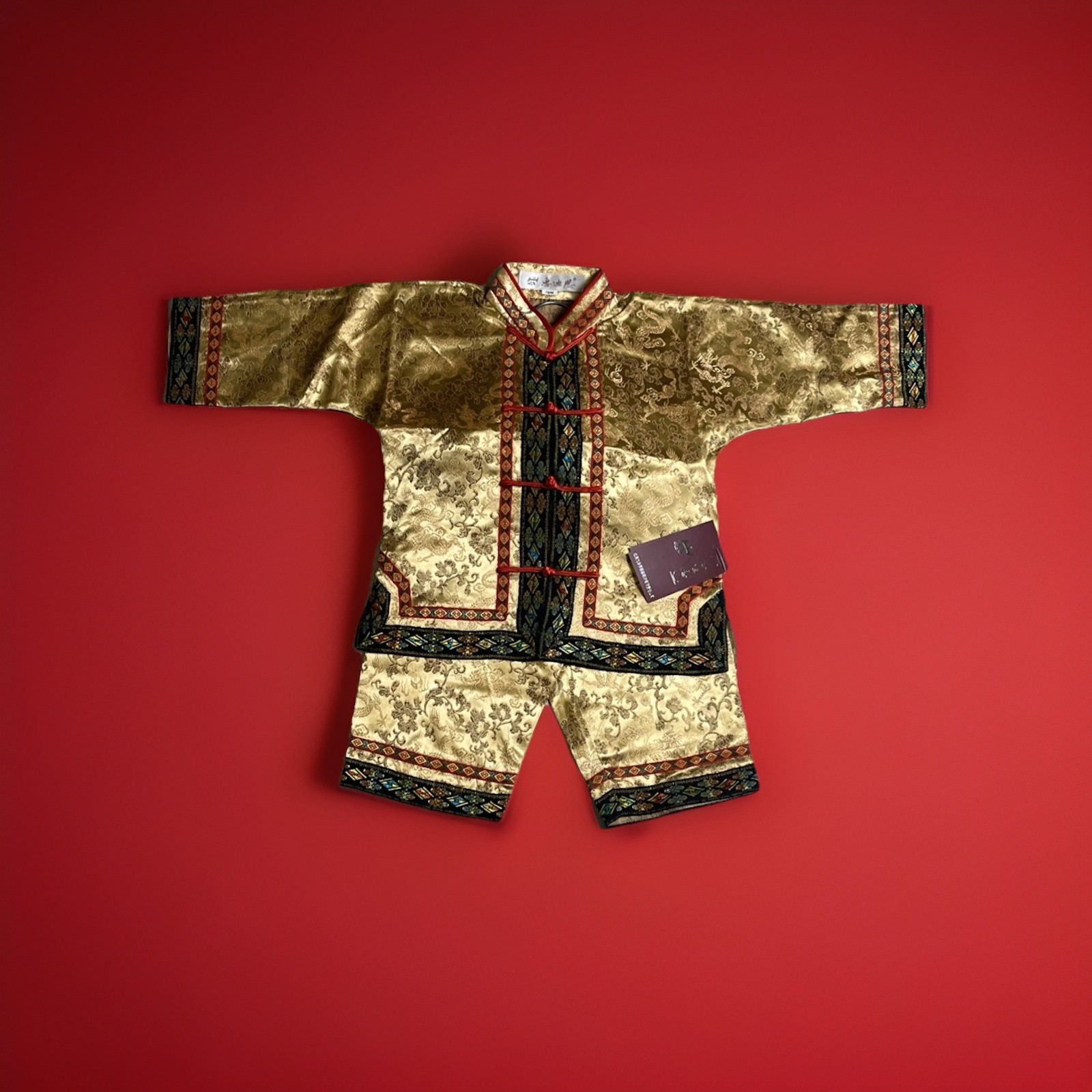 ￼ Chinese Traditional Child, Jacket,& Shorts Set Sz-70/46